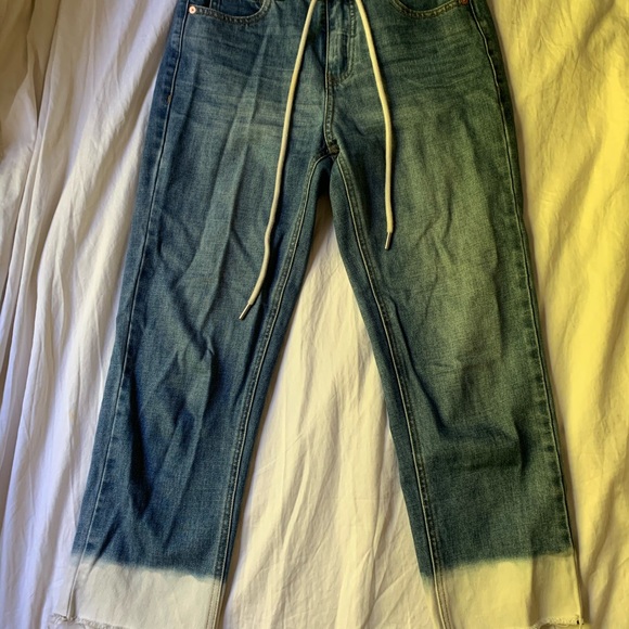 blue jeans with dipped white bottoms - Picture 2 of 6